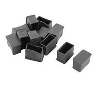 sourcing map Tapas de Patas de Silla de Goma 15x30mm, Cubiertas de Mesa de Muebles Rectangulares, Protectores de Suelo 12 Piezas