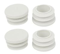 sourcing map Tapón de Plástico Blanco de 19mm de Diámetro, Tapa Ciega, Insertos de Tubería, Tapón, 4 Uds.