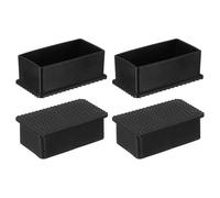 sourcing map Tapones de Plástico para Patas de Muebles, 4 Piezas 40x80mm Rectangulares Tapones para Puntas de Patas de Silla, Tapas Protectoras para Extremos de Pies de Muebles Cubiertas Protectores