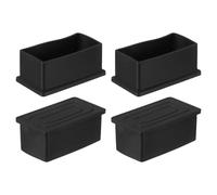sourcing map Tapones de Plástico para Patas de Muebles, 4 Piezas 60 x 30 mm Tapas Rectangulares para Puntas de Patas de Silla, Tapas Protectoras para Extremos de Pies de Muebles Cubiertas Protectores