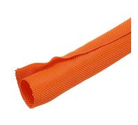 sourcing map Telar de alambre trenzado, 10 pies (3 m) - 3/4 pulgadas (19 mm) manga de gestión de cables trenzados divididos de malla tejida automotriz para gestión de cables múltiples, color naranja
