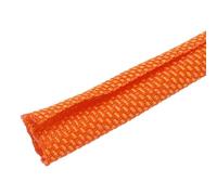 sourcing map Telar de alambre trenzado, 20 pies (6 m) - 1/8 "(3 mm) manga de gestión de cables trenzados de malla tejida automotriz para gestión de múltiples cables, naranja