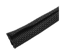 sourcing map Telar de alambre trenzado, 20 pies (6 m) - 1/8 "(3 mm), manga de gestión de cables trenzados para automoción, tubo de malla dividida para gestión de múltiples cables, color negro