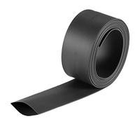 sourcing map Termoretráctil Tubo, 1"(25mm) Diámetro 41mm Plano Ancho 2:1 Relación Encogible Tubo Cable Manga 2m - Negro
