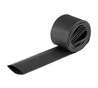 sourcing map Termoretráctil Tubo, 30mm Diámetro 50mm Plano Ancho 2:1 Relación Encogible Tubo Cable Manga 2m - Negro