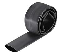sourcing map Termoretráctil Tubo, 30mm Diámetro 51mm Plano Ancho 3:1 Relación Encogible Tubo Cable Manga 1m - Negro