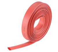 sourcing map Termoretráctil Tubo, 5/16"(8mm) Diámetro 13.7mm Plano Ancho 2:1 Relación Encogible Tubo Cable Manga 7m - Rojo