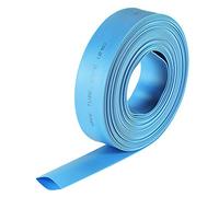 sourcing map Termoretráctil Tubo, 5/8"(16mm) Diámetro 26mm Plano Ancho 2:1 Relación Encogible Tubo Cable Manga 7m - Azul