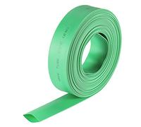sourcing map Termoretráctil Tubo, 5/8"(16mm) Diámetro 26mm Plano Ancho 2:1 Relación Encogible Tubo Cable Manga 7m - Verde