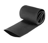 sourcing map Termoretráctil Tubo, 70mm Diámetro 113mm Plano Ancho 2:1 Relación Encogible Tubo Cable Manga 1m - Negro