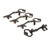 sourcing map Tirador En Forma Clave De Tono Bronce 4 Pcs De Puerta De Caja De Armario Estilo Vintage