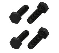 sourcing map Tornillo De 8.8 M5X16mm Rosca Izquierda Completamente Roscado Del Perno De Cabeza Hexagonal Negro 4Pcs