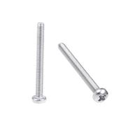 sourcing map Tornillo de Máquina cabeza de estrella pernos sujetadores transversales fijadores de M2. 5x25mm 30 pzas