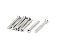 sourcing map Tornillo De Máquina M5X40mm De 316 Acero Inoxidable De Cabeza Avellanada 8Pcs