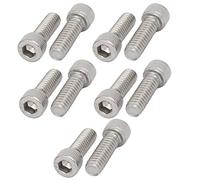 sourcing map tornillos de 1/4"-20 x 3/4" rosca completa de acero inoxidable 304 10pcs
