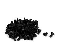 sourcing map Tornillos de Cabeza Avellanada con Casquillo Hexagonal Métrico M4 x 7mm, Negro, 100 Uds