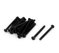 sourcing map Tornillos de cabeza hueca hexagonal de acero de aleación M3 x 35 mm Negro 20 piezas