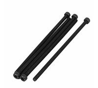 sourcing map Tornillos de cabeza hueca hexagonal de rosca completa M4x100mm, perno negro, 5 uds.