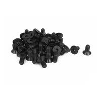 sourcing map Tornillos de cabeza plana avellanado hexagonal M6 x 12mm métricas 50pcs negro