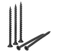 sourcing map Tornillos de cabeza plana M3,8 x 60 mm, 50 tornillos Phillips Drive para madera, óxido negro, tornillos autorroscantes de acero al carbono para paneles de yeso