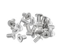 sourcing map Tornillos de Cabeza Redonda Plana M5-0,8x8mm 20uds, Tornillos de Máquina de Accionamiento Phillips de Acero Inoxidable 304, Sujetador de Hardware para Conexión de Muebles