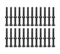 sourcing map Tornillos de cuello cuadrado M8 x 65 mm con tuercas y arandelas, juego de 50 tornillos de acero inoxidable 304 de cabeza redonda y cuello cuadrado, color negro
