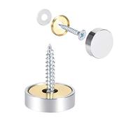 sourcing map Tornillos de Espejos, Tapas Decorativas Cubres Clavos, Acero Inoxidable Pulido 20mm 2uds