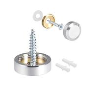sourcing map Tornillos de Espejos, Tapas Decorativas Cubres Clavos, Acero Inoxidable Pulido 20mm x 6,8mm 8uds