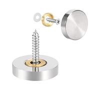 sourcing map Tornillos de Espejos, Tapas Decorativas Cubres Clavos, Acero Inoxidable Pulido 22mm 2uds