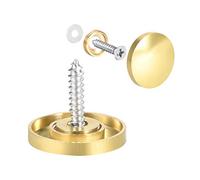 sourcing map Tornillos de Espejos, Tapas Decorativas Cubres Clavos, Dorado Pulido 22mm 4uds