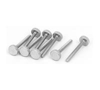 sourcing map Tornillos de Fijación M4x35mm con estrías de cabeza plana punto pulgar con rosca 8 piezas