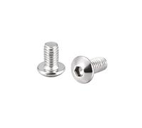 sourcing map Tornillos de la máquina m4x6mm hexagonal cabeza redonda tornillos de tornillo tornillos 20pcs
