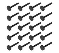 sourcing map Tornillos de pulgar moleteados M4 x 40 mm, tornillos de cabeza plana de acero negro chapados en zinc, pernos de cabeza moleteada, pomos de agarre, sujetadores de rosca para apretar a mano