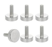 sourcing map Tornillos de pulgar moleteados M5 x 12 mm, tornillos de cabeza plana de acero inoxidable 304, pernos de cabeza moleteada de diamante métrico, perillas de agarre, sujetadores de rosca para