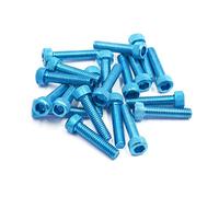 sourcing map Tornillos Hexagonales M6X30Mm 20Pzas para Auto Moto Aluminio