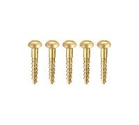sourcing map Tornillos para madera M1.6 x 8 mm Tornillo autorroscante de latón con cabeza redonda ranurada 100 piezas