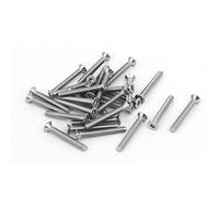 sourcing map Tornillos Torx T8 de Cabeza Plana de Rosca Completa de Acero Inoxidable 304, M2,5x20mm, Sujetadores, 30 Piezas