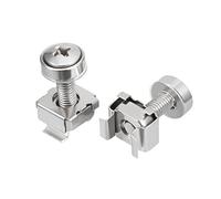 sourcing map Tornillos Y Tuercas De Jaula De Acero Al Carbono Para Estante De Armario De Servidor M5x20mm Nickel Plated 20 Pack