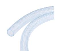 sourcing map Trenzado Reforzado PVC Tubería 12mm ID 2m Transparente Alta Presión para Agua Manguera