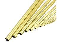 sourcing map Tube Redondo de Latón, Tubo de Latón 1mm 2mm 3mm 4mm 5mm 6mm 7mm 8mm 9mm 10mm Diámetro Externo, 0,2mm Pared Grosor, 300mm Longitud, Tubos Rectos sin Costuras, Paquete de 10