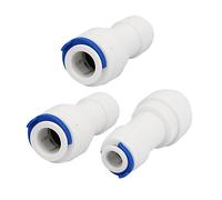 sourcing map Tubo de 3/8" a 1/4" de tubo recto de encaje a presión conexión rápida 3pcs para el sistema de agua de OI