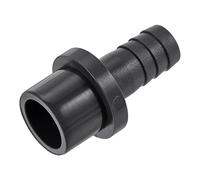 sourcing map Tubo de PVC de 12 mm de púas x 20 mm de diámetro exterior de la manguera adaptador de tubo recto conector rápido, negro