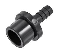 sourcing map Tubo de PVC de 8 mm de púas x 20 mm de diámetro exterior de la manguera adaptador de tubo recto conector rápido, negro
