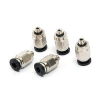 sourcing map Tubo neumático de aire empuje 4 mm de accesorios conector 5pcs