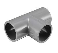sourcing map Tubo PVC, Codo PVC 90 Grados de Deslizamiento de 20mm, Conector PVC en forma de T, Reductor PVC, Reductor Manguera, Gris 5 Piezas