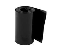 sourcing map Tubo Termorretráctil PVC de 65 mm de Ancho Plano 2 m Negro