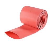 sourcing map Tubo Termorretráctil, Termoretractil 2m Longitud, Ancho Plano de 80mm, Relación 2:1, Tubo Termoretractil para Protección el Cable, Prevenir la Corrosión del Metal, Rojo