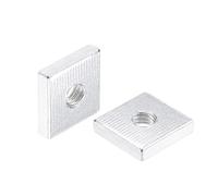 sourcing map Tuercas cuadradas, M5 x 13 mm x 3 mm, juego de surtido de roscas gruesas métricas galvanizadas, 25 unidades