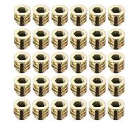 sourcing map Tuercas hexagonales de Inserción de roscado de aleación de zinc roscas internas M4 8mm Longitud 30pcs