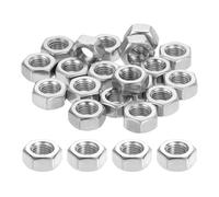 sourcing map Tuercas hexagonales M6 x 0,75 mm, 24 tuercas hexagonales métricas de acero inoxidable 304 de rosca fina para maquinaria automotriz uso industrial, 10 mm / 0.39in de ancho y 5 mm / 0.2in
